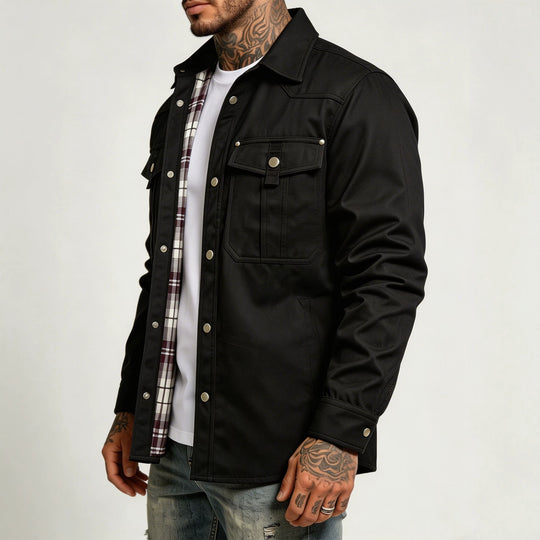 Herren Canvas-Hemdjacke Shop Nory