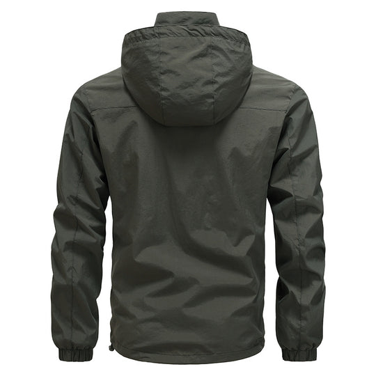 Herren Atmungsaktive ultraleichte Wind- und Regenjacke mit Mesh-Innenfutter und verdeckter Brusttasche Shop Nory