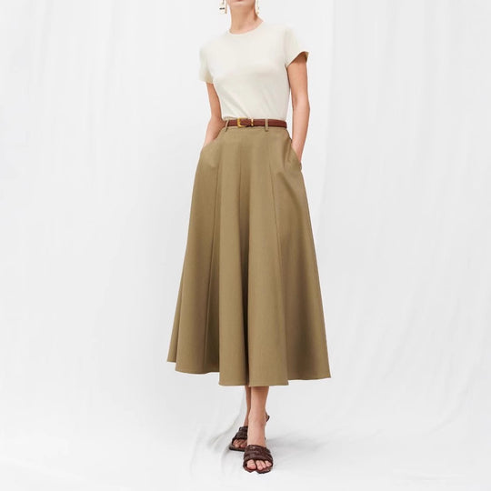 Damen Eleganter Maxirock mit Weit geschnittenem Design Shop Nory