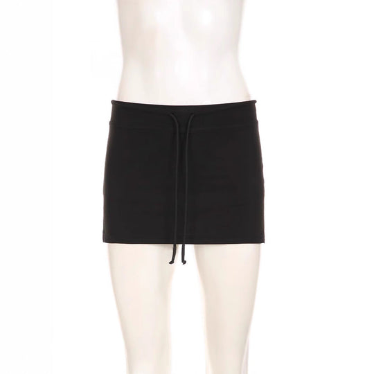Damen Minirock mit verstellbarem Bund und figurbetontem Schnitt
