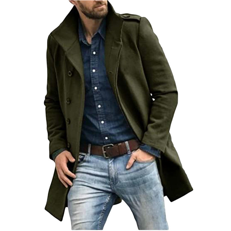 Herren klassischer Trenchcoat mit modernem Schnitt