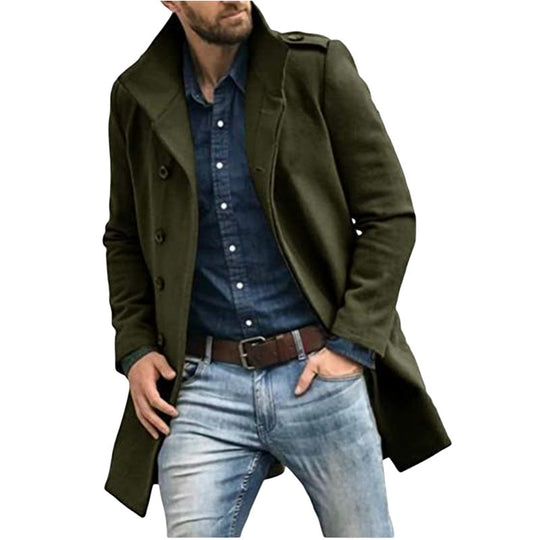 Herren klassischer Trenchcoat mit modernem Schnitt
