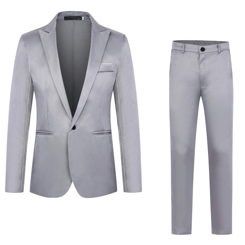 Herren Zweiteiliges Anzugset schlanker Schnitt mit Sakko und flacher Bundhose Shop Nory