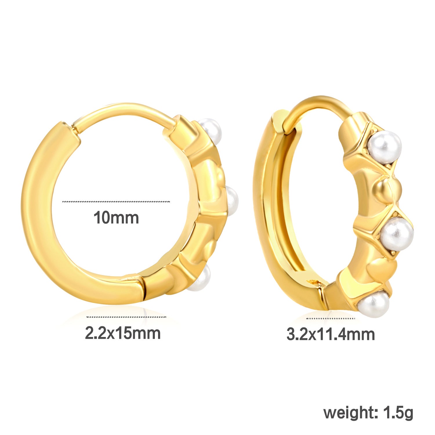 Damen Creolen mit funkelnden Zirkonia und elegantem Design Shop Nory