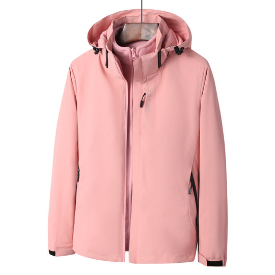 Herren Softshell Outdoorjacke mit wasserdichter Membran, abnehmbarer Kapuze und verdecktem Reißverschluss Shop Nory