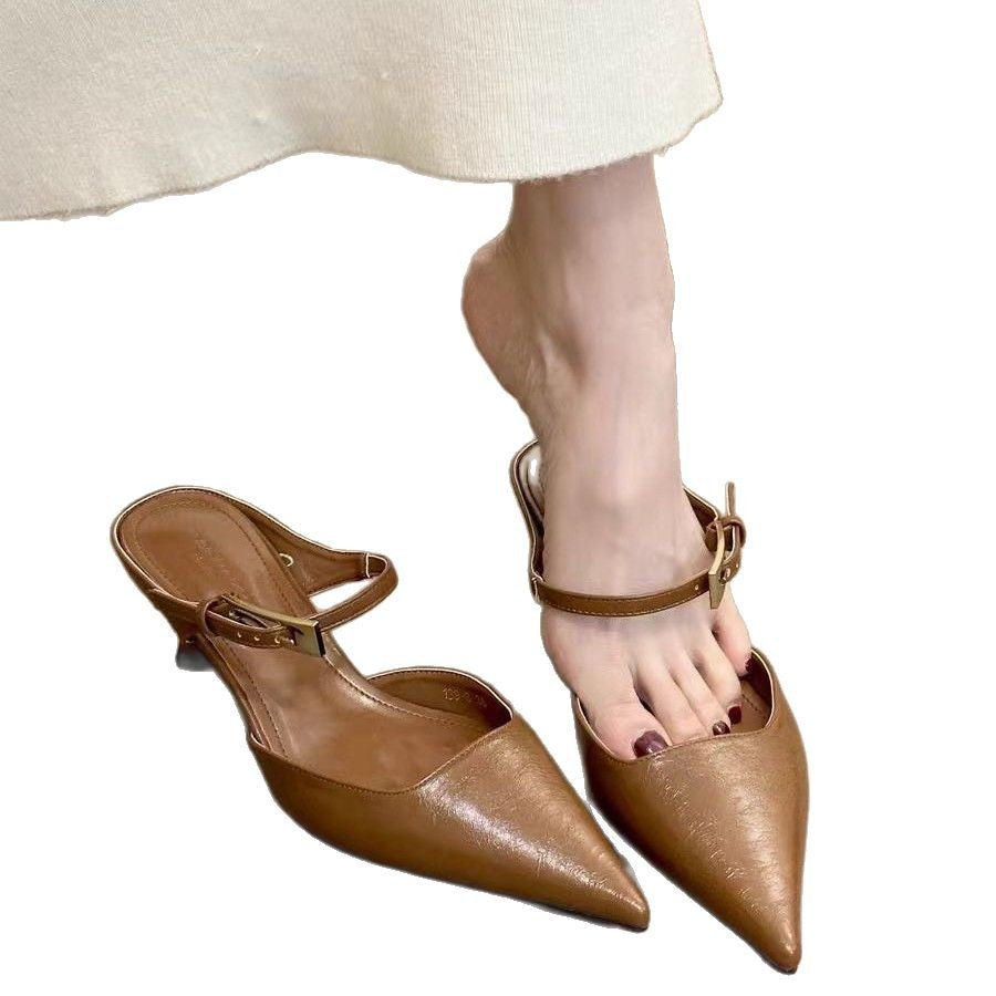 Damen Elegante Slingback-Pumps mit spitzem Zehenbereich und dezentem Riemen