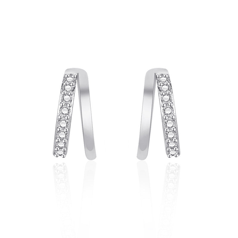 Damen Ohrringe mit eleganter Zirkonia-Besetzung Shop Nory