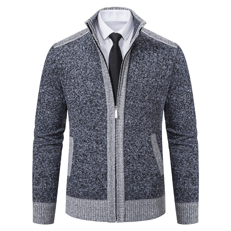 Herren Strickjacke mit hohem Kragen