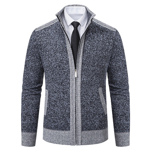 Herren Strickjacke mit hohem Kragen