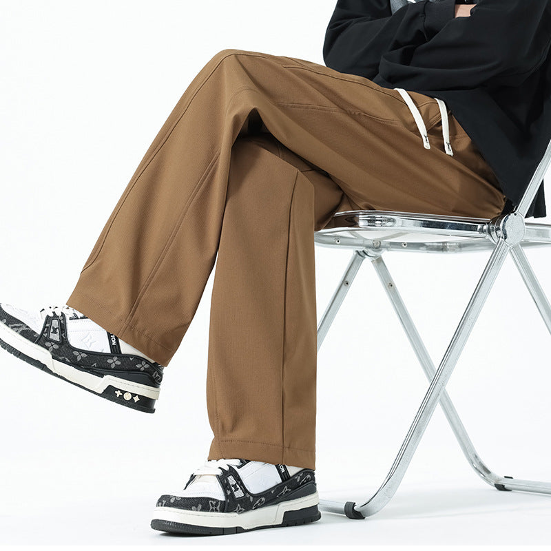 Herren Weite Relaxed‑Fit Freizeithose mit Tunnelzugbund und Teilungsnähten Shop Nory