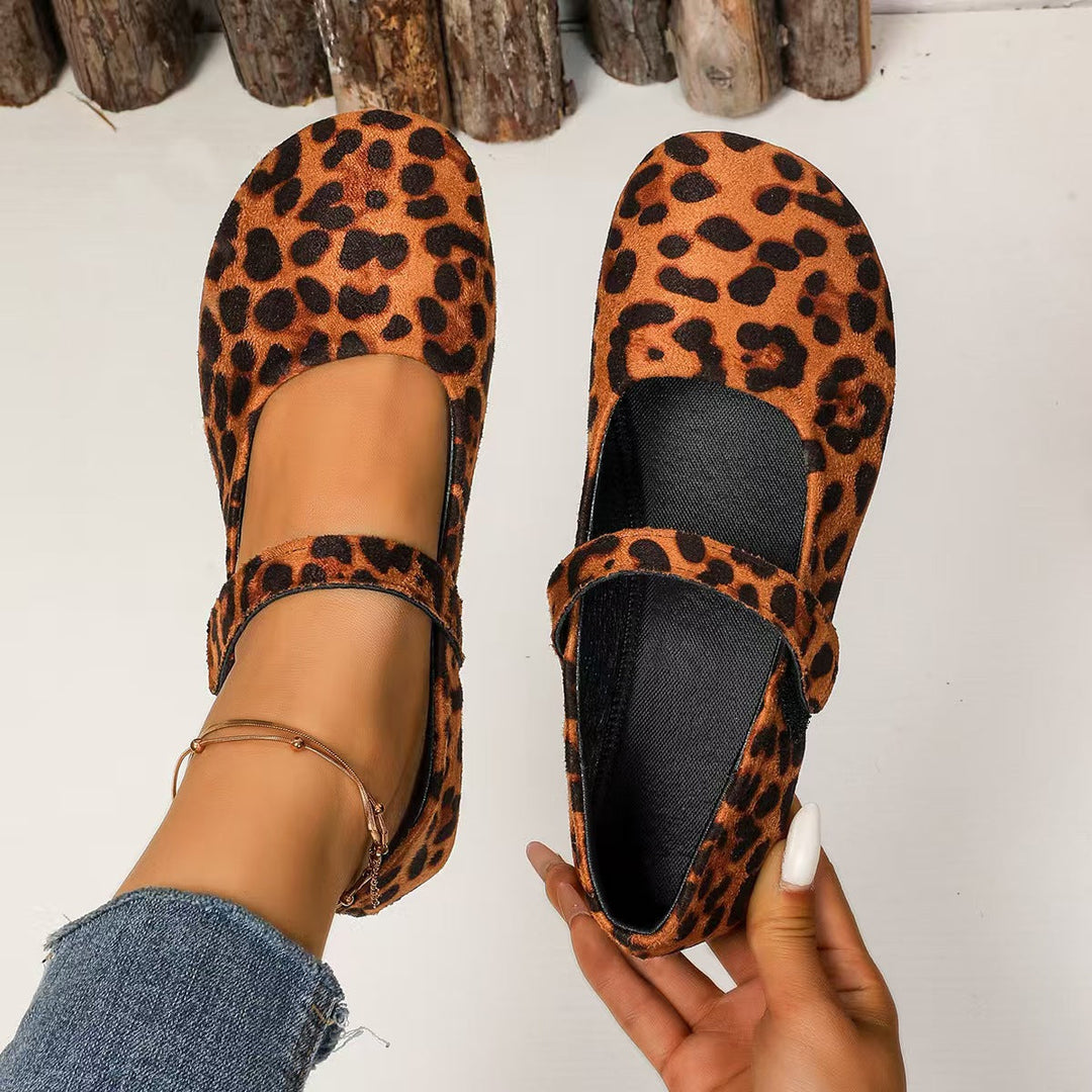 Damen Ballerinas mit verstellbarem Klettverschluss und weichem Obermaterial