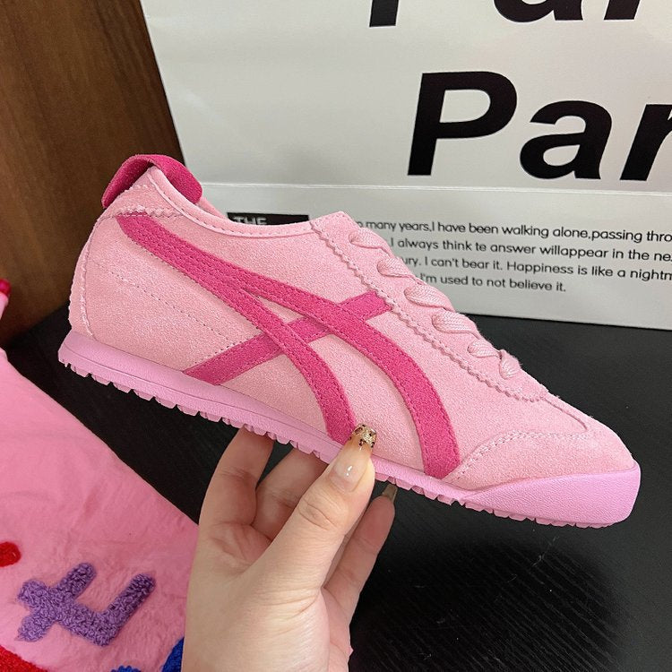 Damen Sneakers aus hochwertigem Wildleder mit modischen Akzenten Shopnory