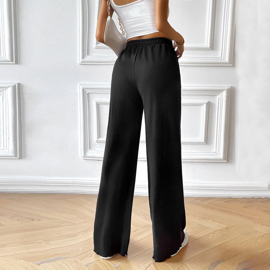 Damen nan weite Loungehose mit elastischem Bund, Kordelzug und seitlichen Eingrifftaschen Shop Nory