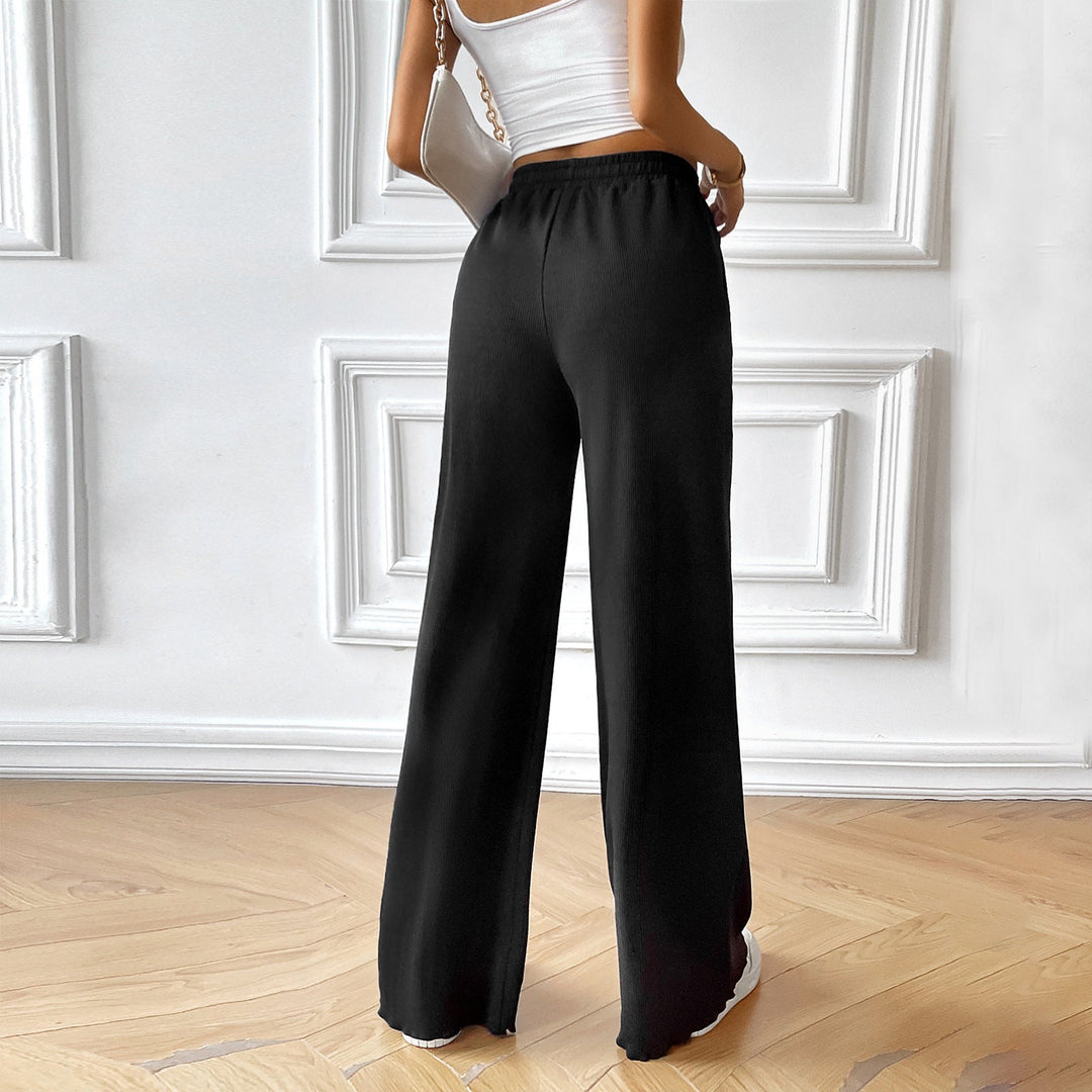 Damen Weite Sporthose mit elastischem Bund und seitlichen Taschen