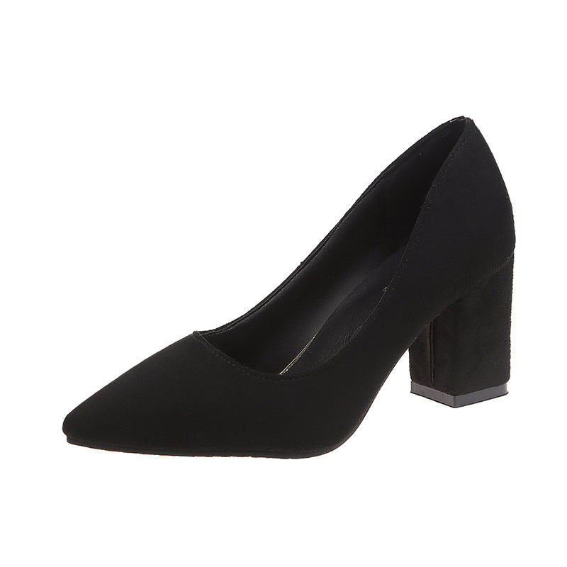 Damen Samtige Spitz-Pumps mit mittelhohem geometrischem Blockabsatz Shop Nory