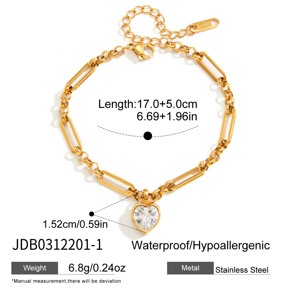 Damen Armband mit elegantem Anhänger aus hypoallergenem Edelstahl Shop Nory