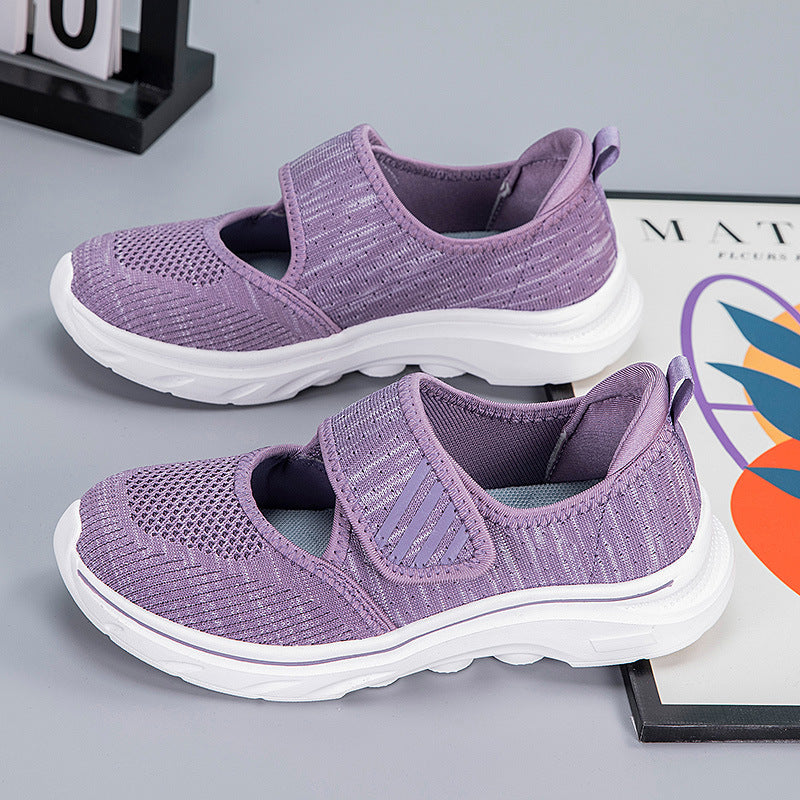 Damen Leichte Komfort-Sneaker mit Klettverschluss