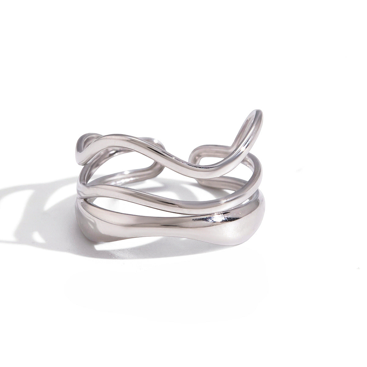 Damen Offenes Design-Ring aus hypoallergenem Edelstahl Shop Nory
