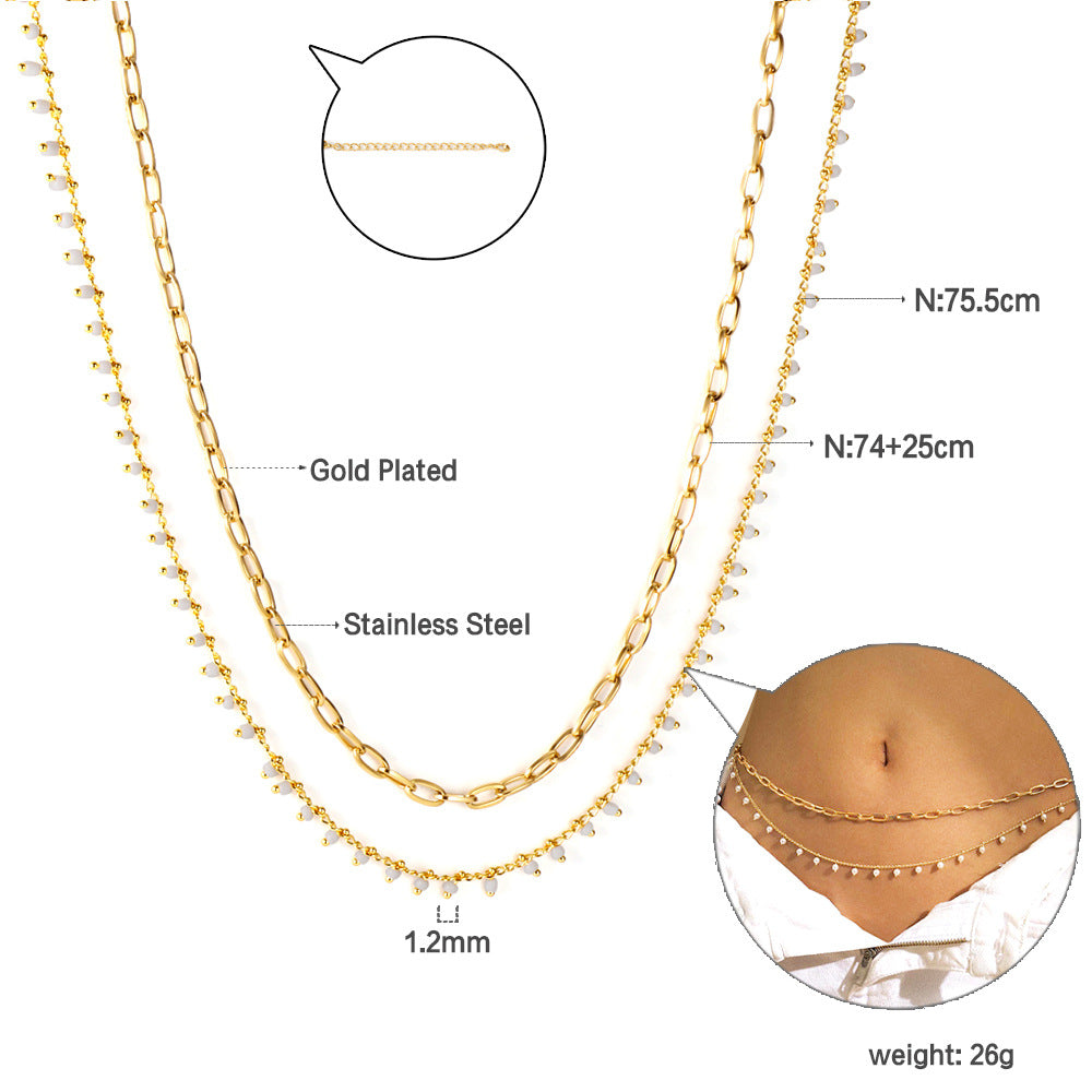 Damen Halskette mit schützenden Augenmotiven und goldplattierter Edelstahl-Verarbeitung Shop Nory