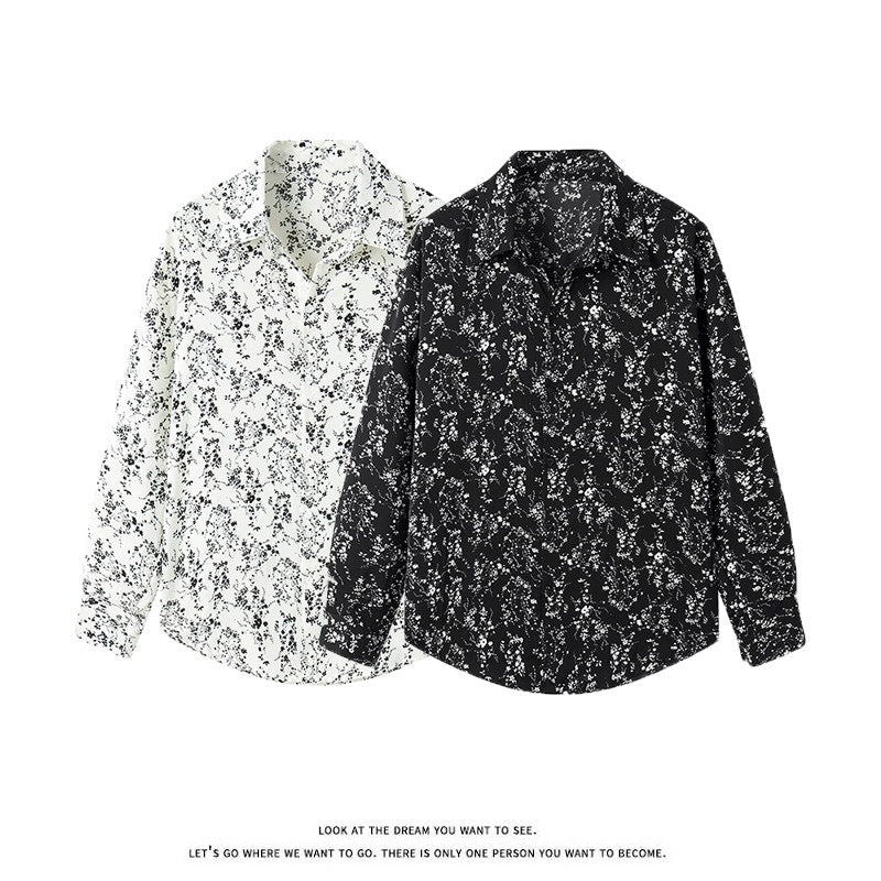 Damen Langärmliges Hemd mit floralem Allover-Print und klassischem Kragen Shop Nory