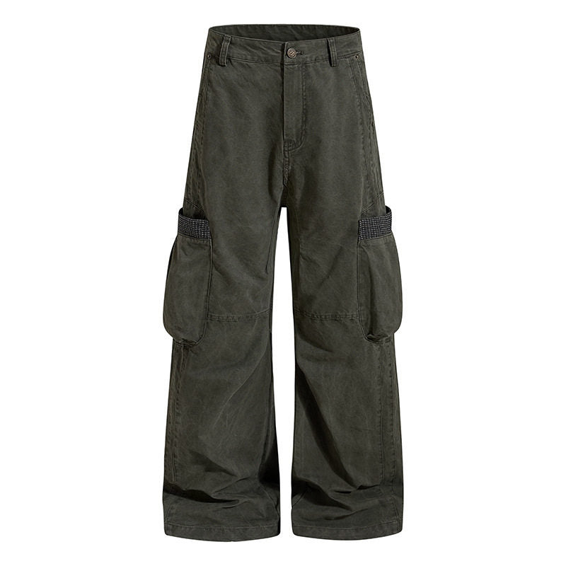 Damen Weite High‑Waist Cargo‑Culotte mit großen Beuteltaschen und Karobündchen Shop Nory
