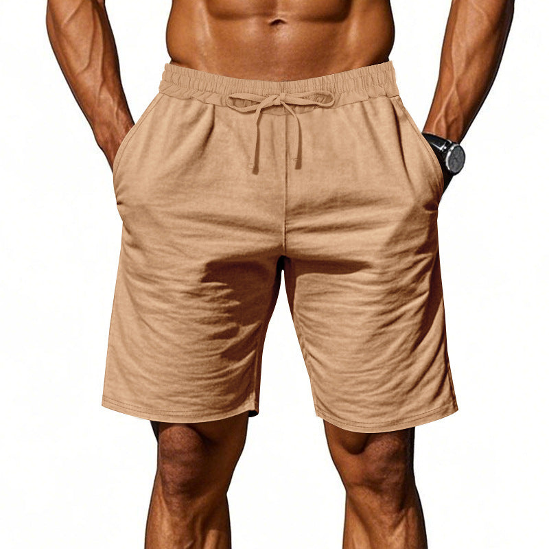 Herren nan lässige Baumwollmix Freizeitshorts mit elastischem Bund und Seitentaschen