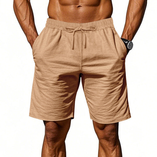 Herren nan lässige Baumwollmix Freizeitshorts mit elastischem Bund und Seitentaschen