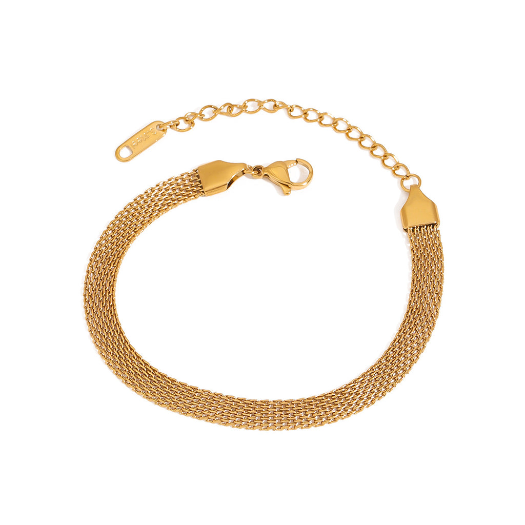 Damen Edelstahlarmband mit eleganter Mikrofaser-Kette Shop Nory