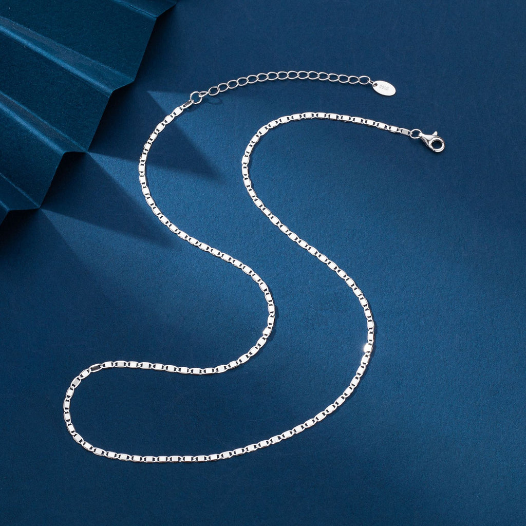 Damen Kette aus hochwertigem 925 Sterling Silber mit eleganten Gliederdesign Shop Nory
