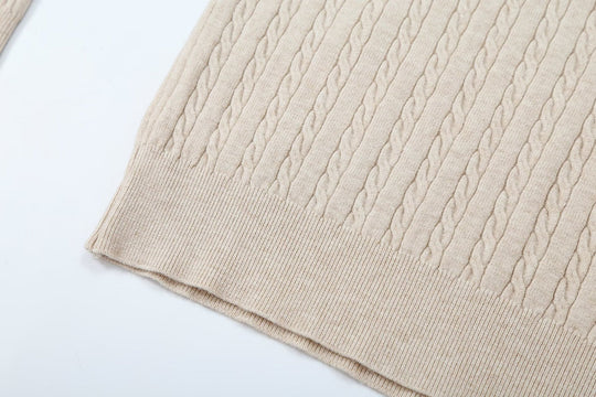 Damen Strickpullover mit Troyer‑Kragen und Zierkrawatte Shop Nory