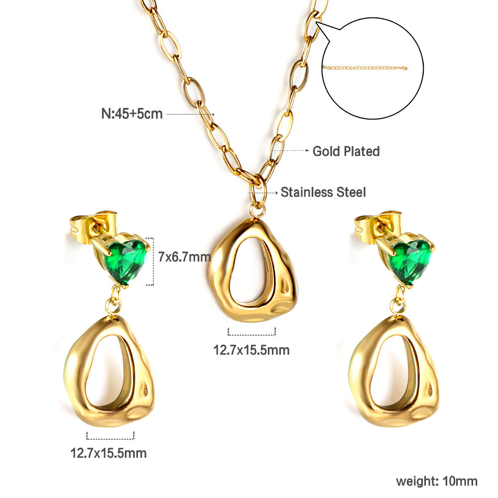 Damen Schmuckset mit goldplattiertem und elegantem Design Shop Nory