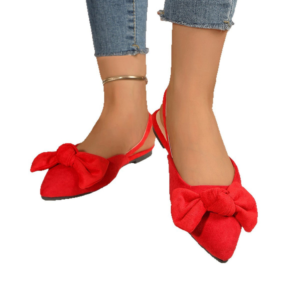 Damen Slingback-Ballerinas mit dekorativem Schleifen-Detail und komfortablem Fußbett Shopnory