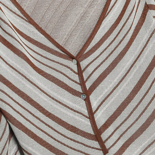 Damen Kurzgeschnittener Cardigan mit extra-langen Ärmeln und Diagonalmuster Shop Nory