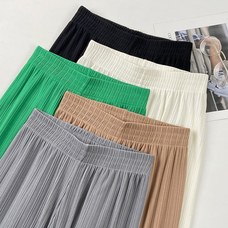 Damen Plissierte Weitbein-Hosen Shop Nory