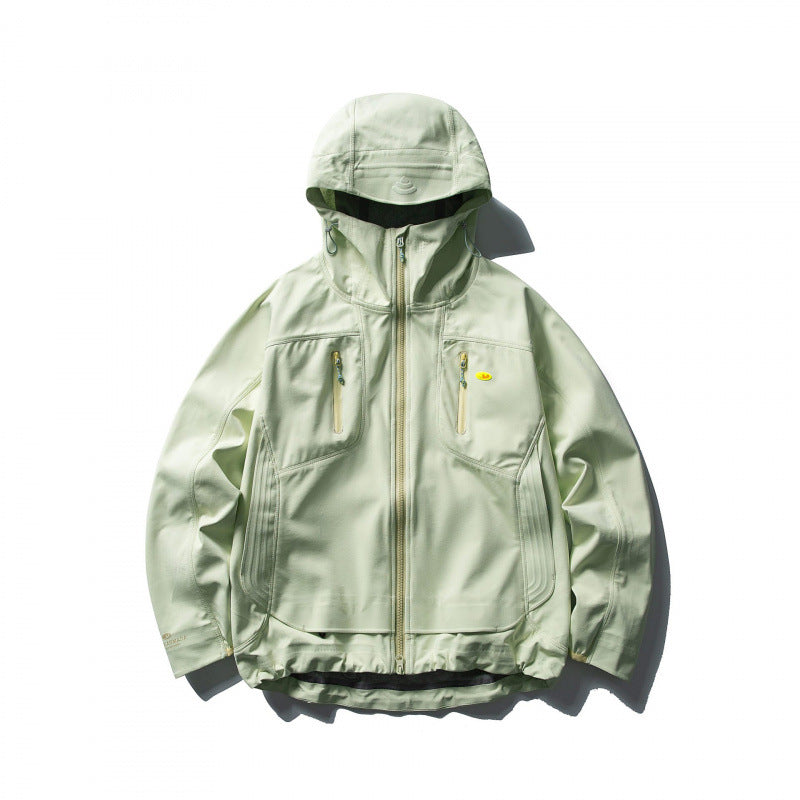 Unisex Leichte Softshell-Outdoorjacke mit verstellbarer Kapuze, wasserabweisender Membran und ergonomischen Brusttaschen Shop Nory