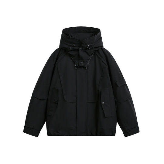 Herren Oversize Funktionsparka mit hoher Stehkapuze und Utility-Taschen Shop Nory
