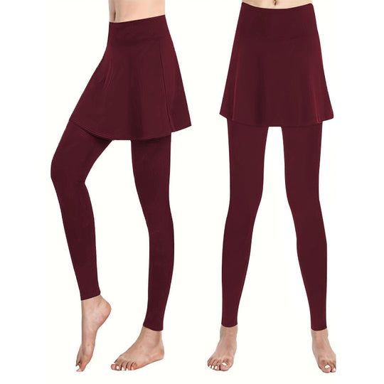 Damen High‑Waist Leggings mit angesetztem Rock‑Overlay Shop Nory