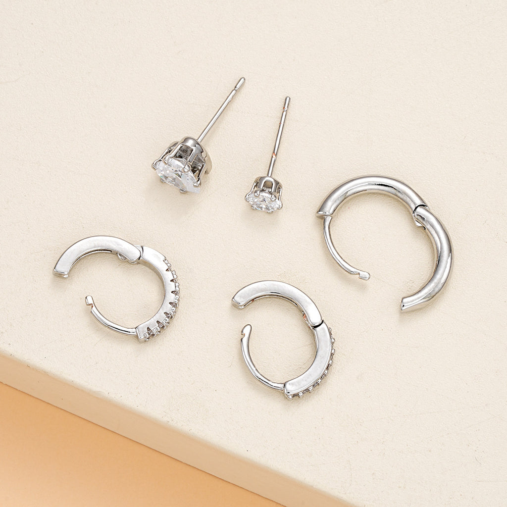 Damen Ohrringe Set mit funkelnden Kristallen und eleganten Designs Shop Nory