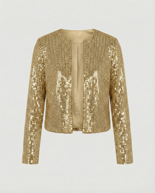 Damen Strickjacke mit Glitzereffekt