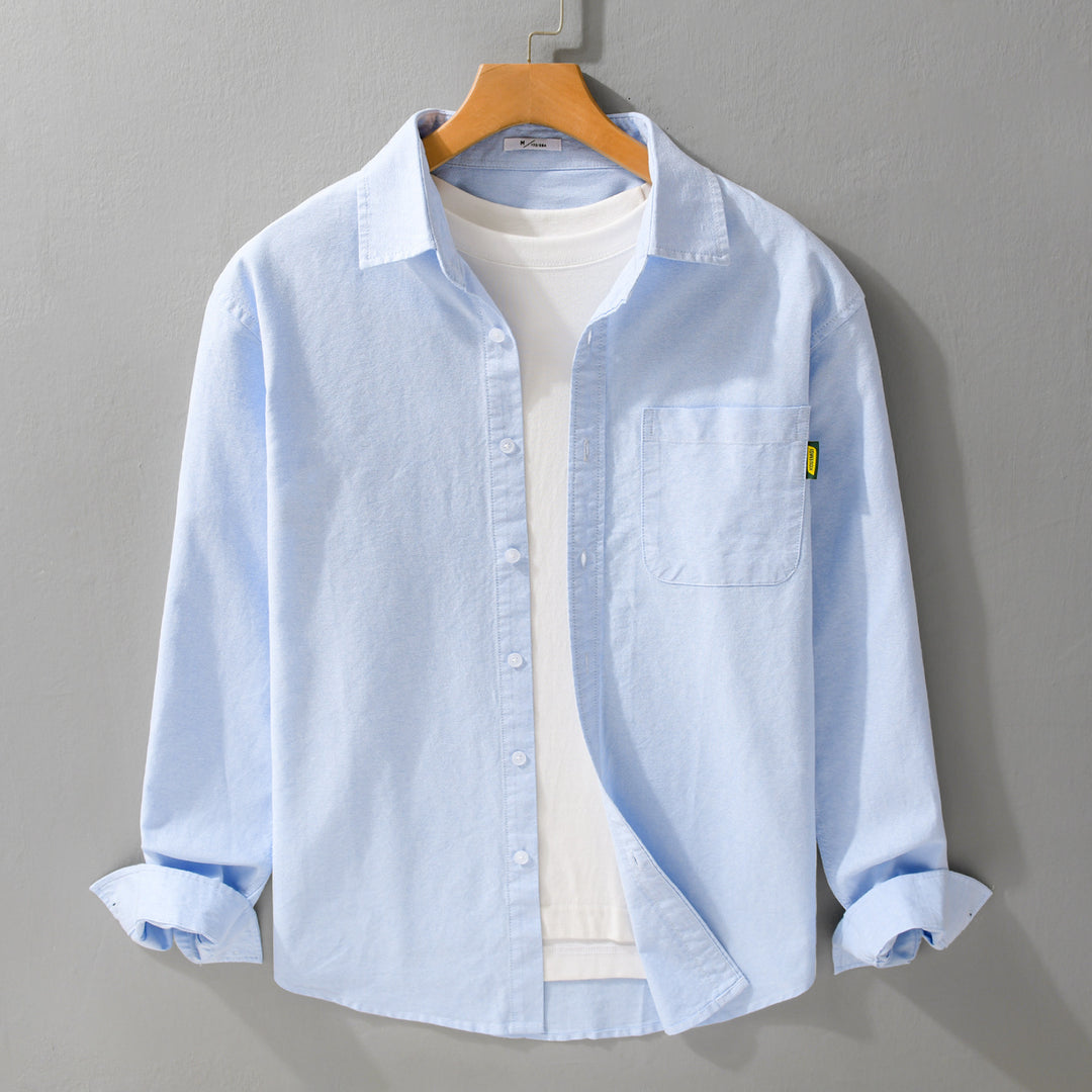 Damen Leichtes Baumwoll-Overshirt mit Kentkragen, aufgesetzter Brusttasche und Relaxed-Fit Shop Nory