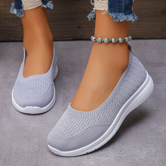 Damen Slip-On Freizeitschuhe mit atmungsaktivem Obermaterial