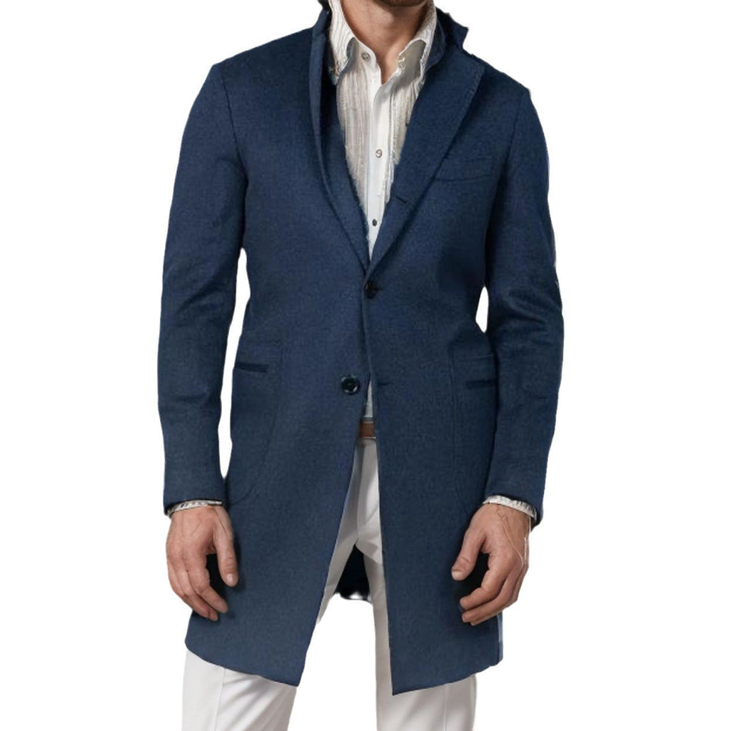 Herren eleganter Langmantel aus weichem Stoff