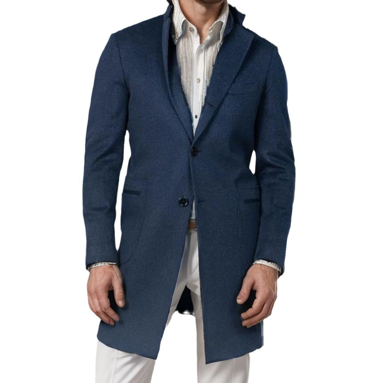 Herren eleganter Langmantel aus weichem Stoff