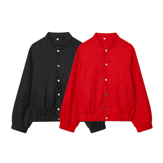Damen Oversized Wollmix-Bomberjacke mit Raglanärmeln und Kordelzugsaum Shop Nory