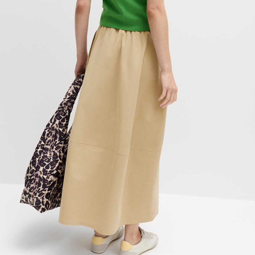 Damen Midirock mit elastischer Tunnelzug‑Taille, Eingrifftaschen und sportiver A‑Linie Shop Nory