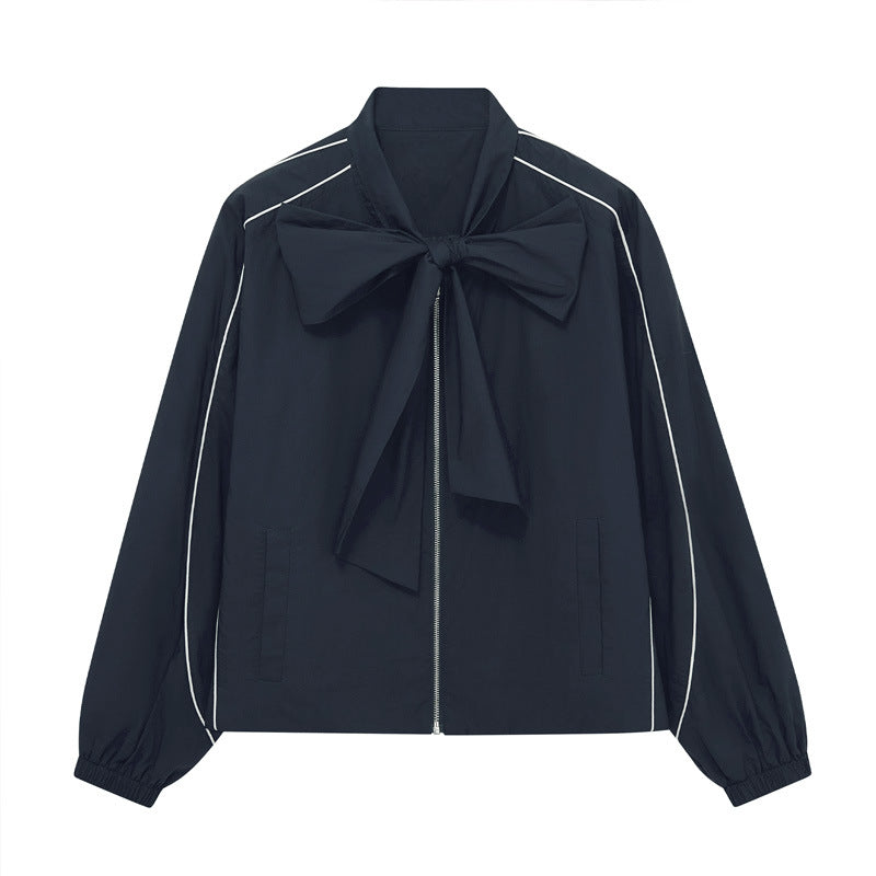 Damen Modische Jacke mit Schleife Shop Nory