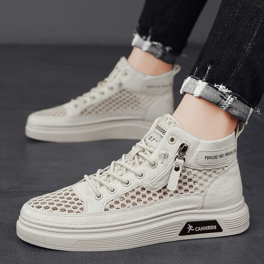 Damen High-Top Sneakers mit atmungsaktivem Netzdesign und dämpfender Sohle