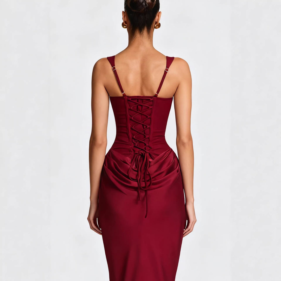 Damen Elegantes und figurbetontes Abendkleid mit vollständig gefüttertem Rock