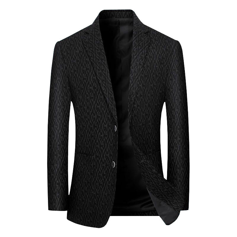 Herren Einreihiges Jacquard-Sakko mit schmaler Silhouette und feiner Struktur Shop Nory