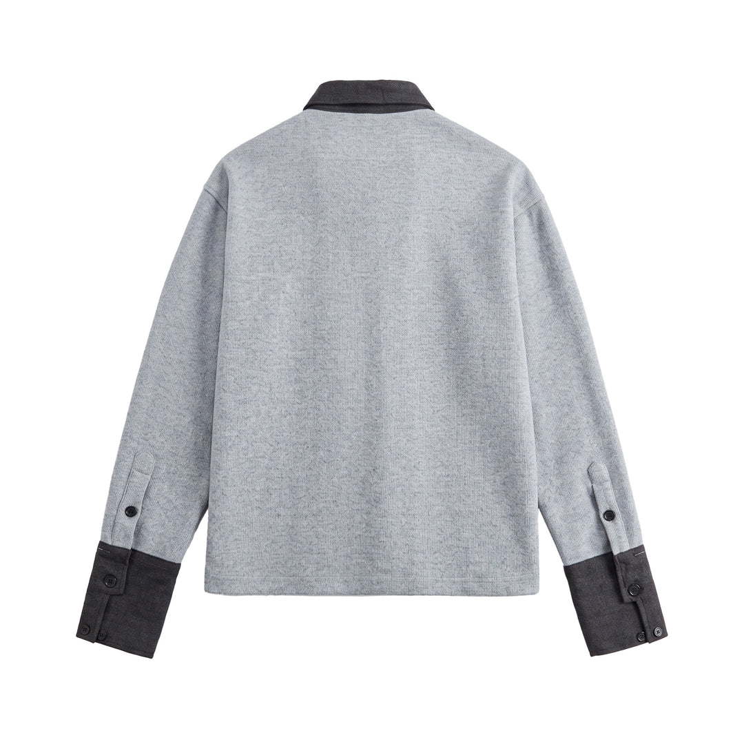 Unisex Boxy‑Polo‑Sweatshirt mit Kontrastkragen und verlängerten Ärmelbündchen Shop Nory